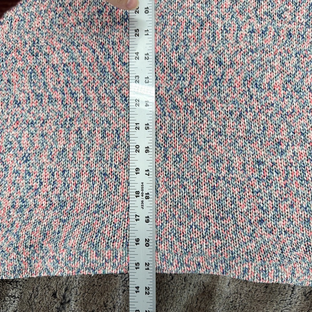 Vtg Norm Thompson Sweater Shirt Women's Lg Knit Pullover Top Stretch Pink Blue - Picture 6 of 9